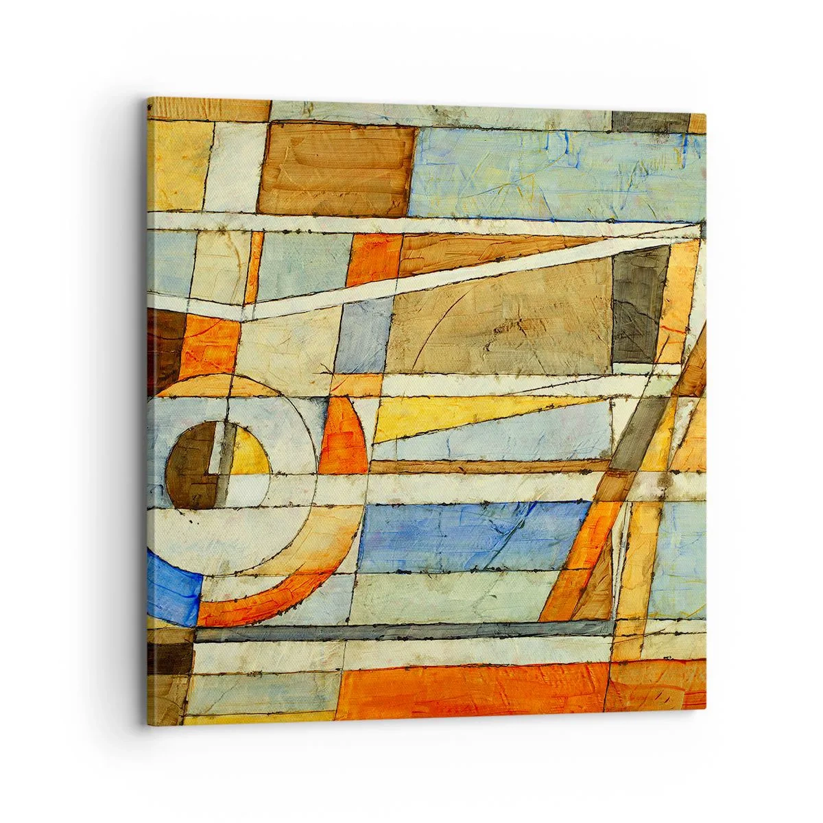 Obraz na plátne - Kubizmus na stavbe - 70x70 cm