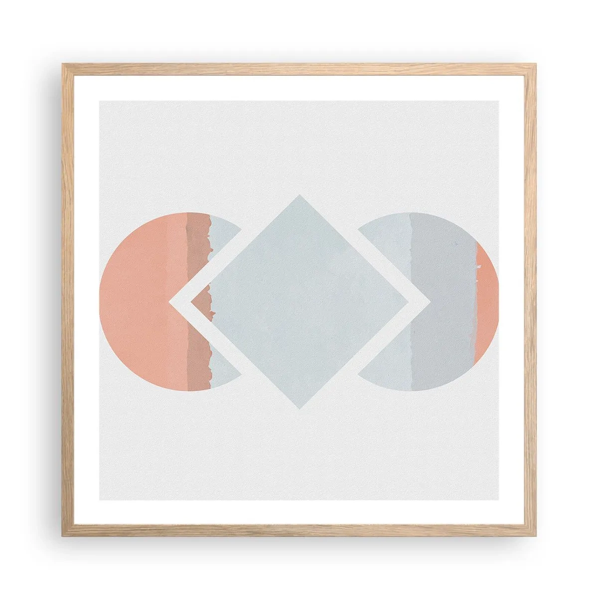 Plagát v ráme zo svetlého duba - Situácia je jasná - 60x60 cm