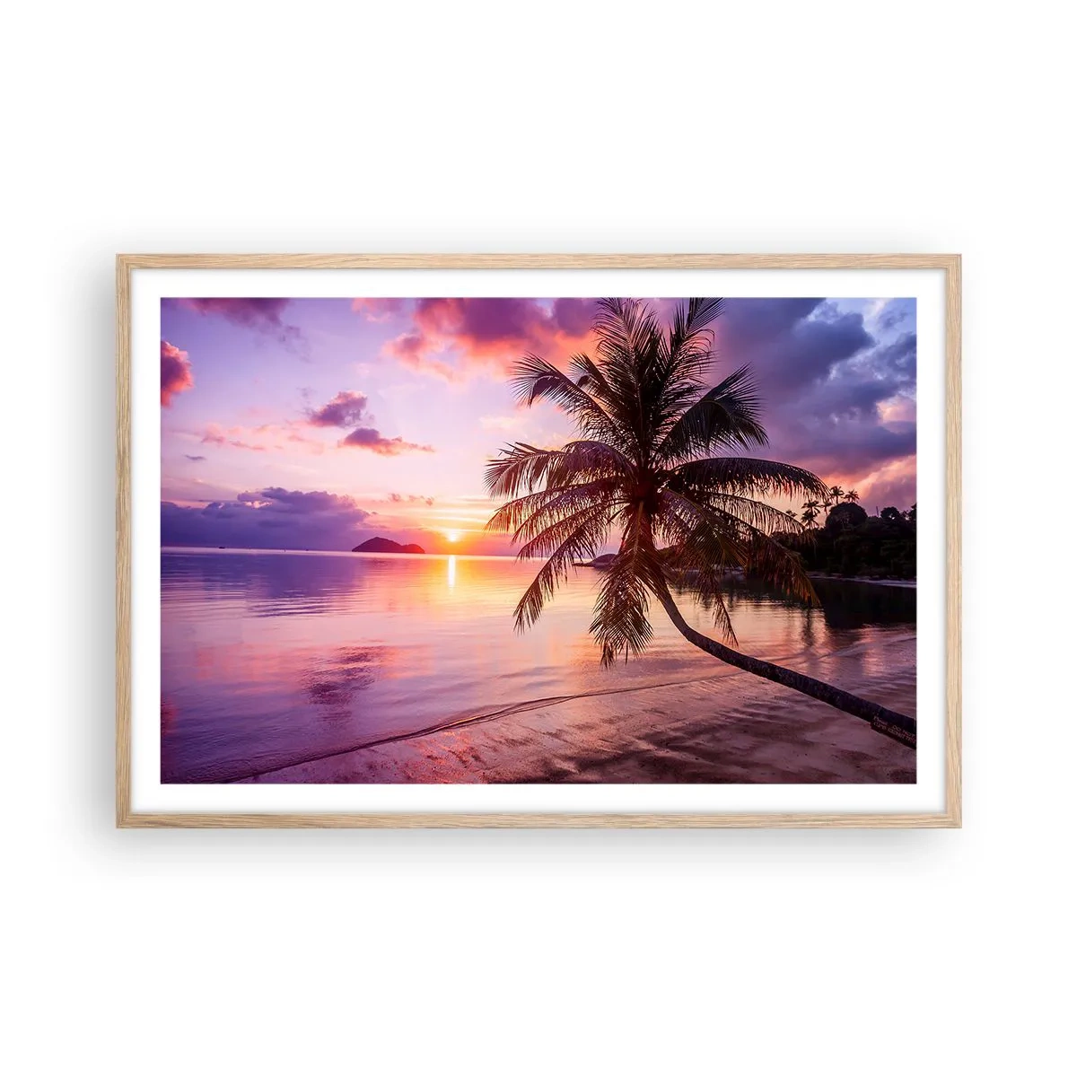 Plagát v ráme zo svetlého duba - Blahobyt až po okraj - 91x61 cm