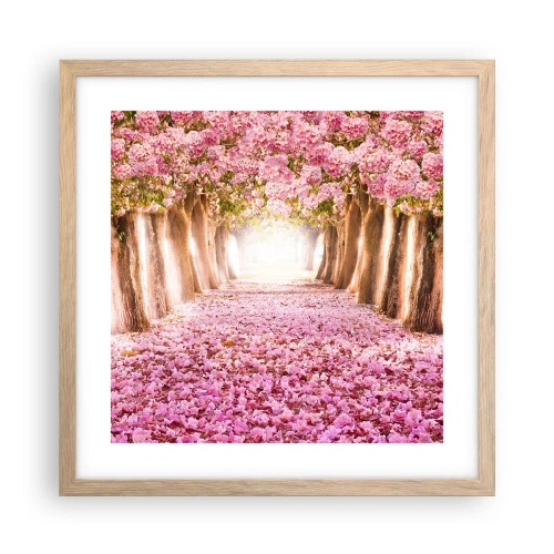 Plagát v ráme zo svetlého duba - Cesta do raja - 40x40 cm