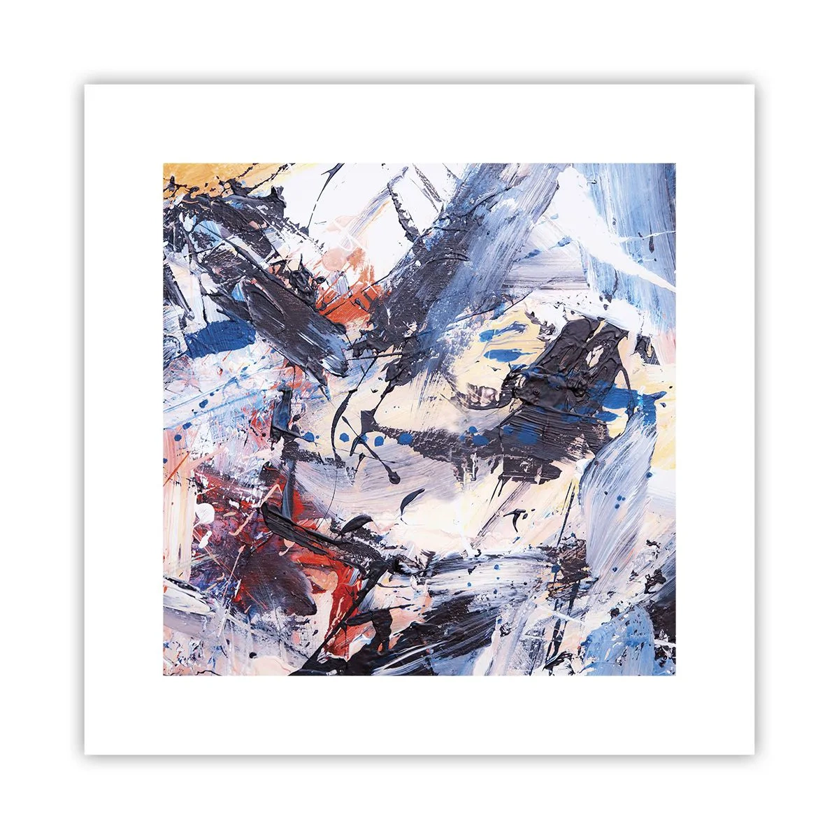 Plagát - Bláznivý tanec abstrakcie - 30x30 cm