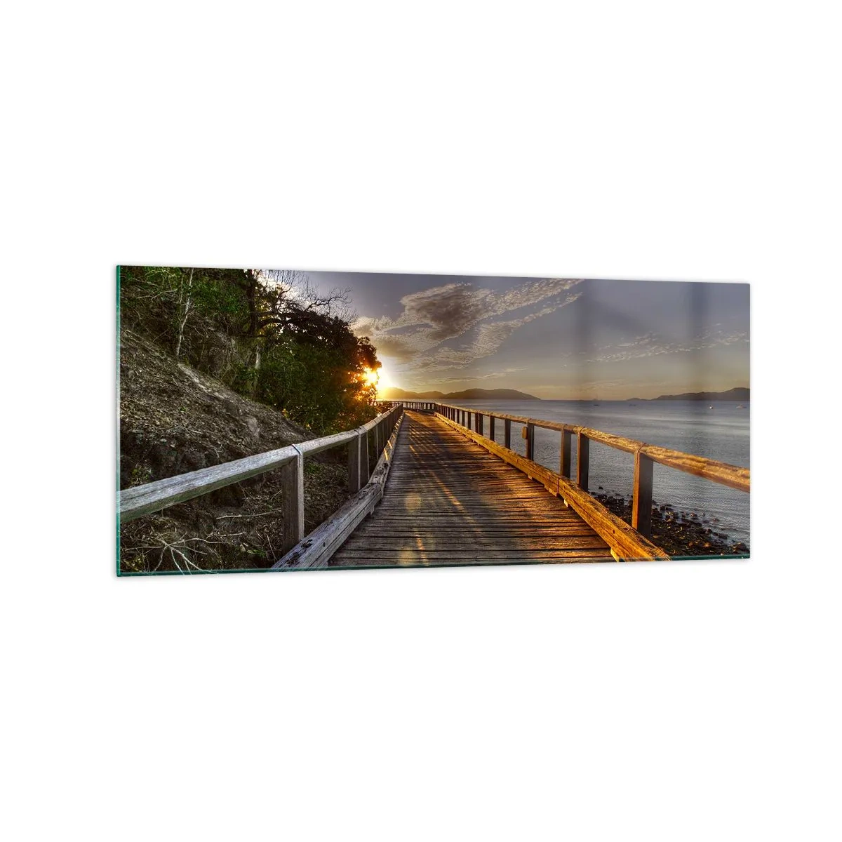 Obraz na skle - Ísť, stále ísť smerom k slnku - 120x50 cm