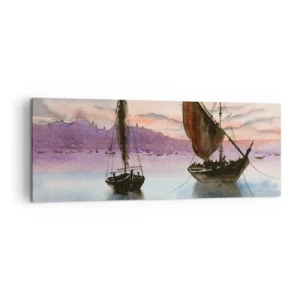 Obraz na plátne - Večer v prístave - 140x50 cm