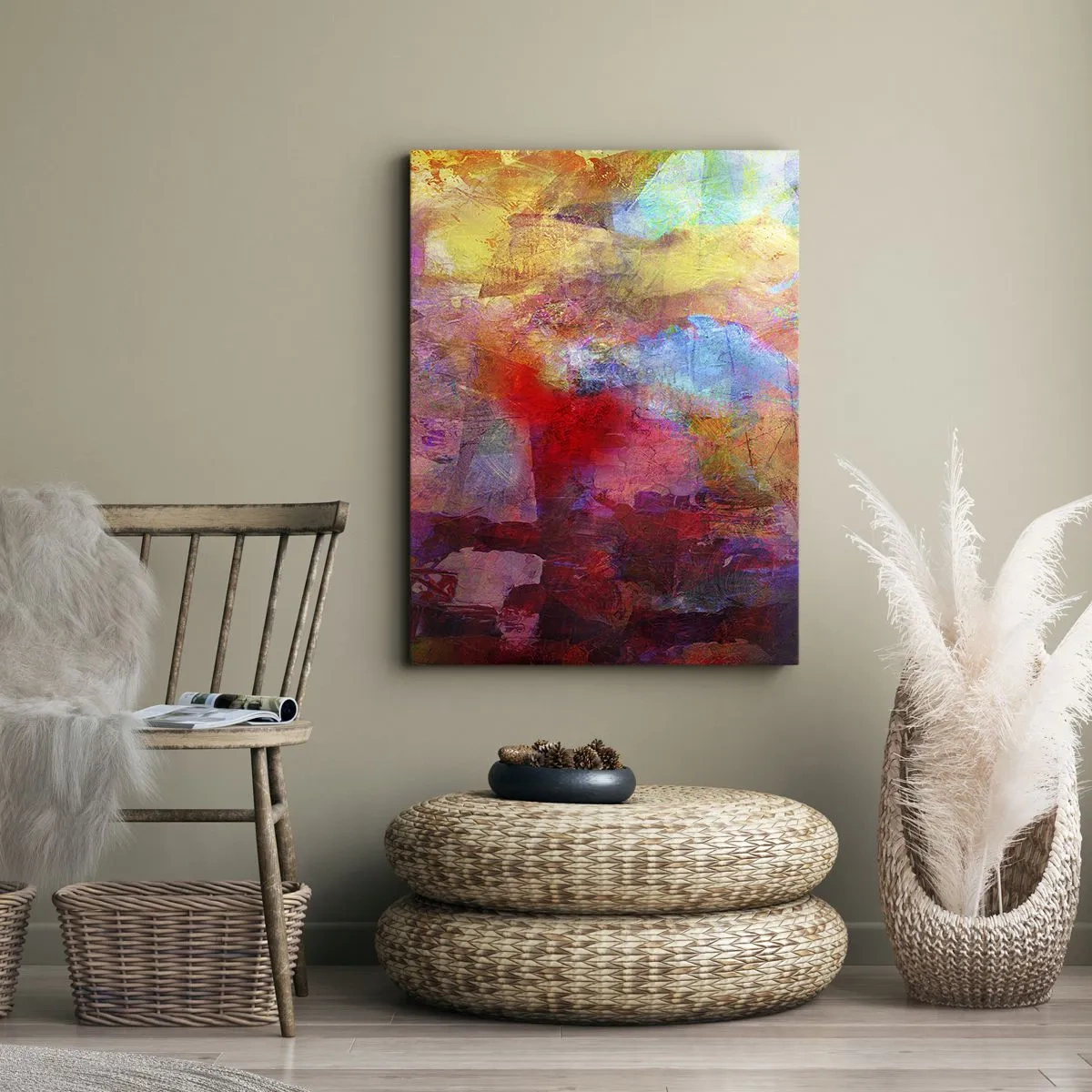 Obraz na plátne - Pozrieť sa doprostred dúhy - 50x70 cm