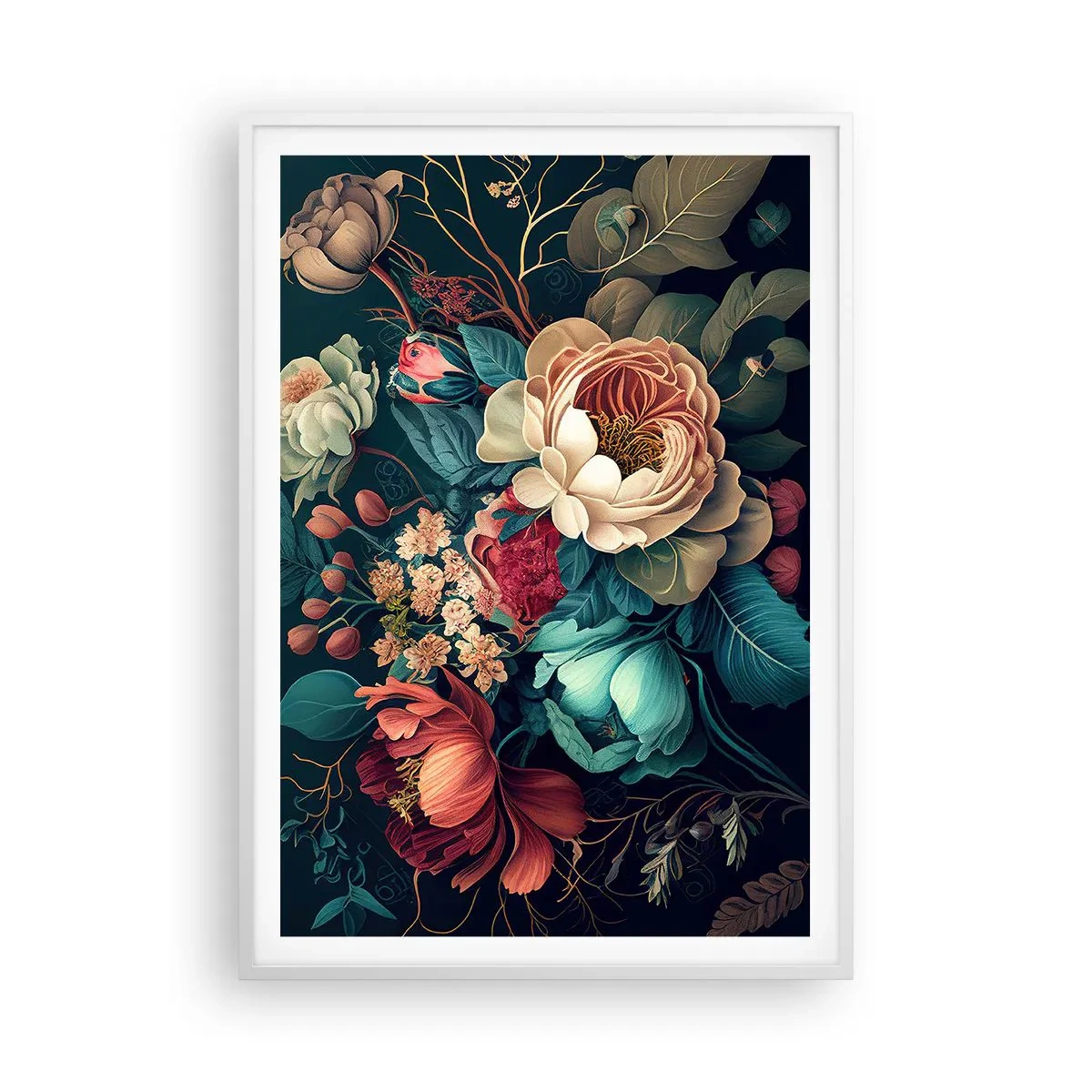 Plagát v bielom ráme - Pôvab 19. storočia - 70x100 cm