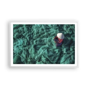 Plagát v bielom ráme - V mori sietí - 91x61 cm