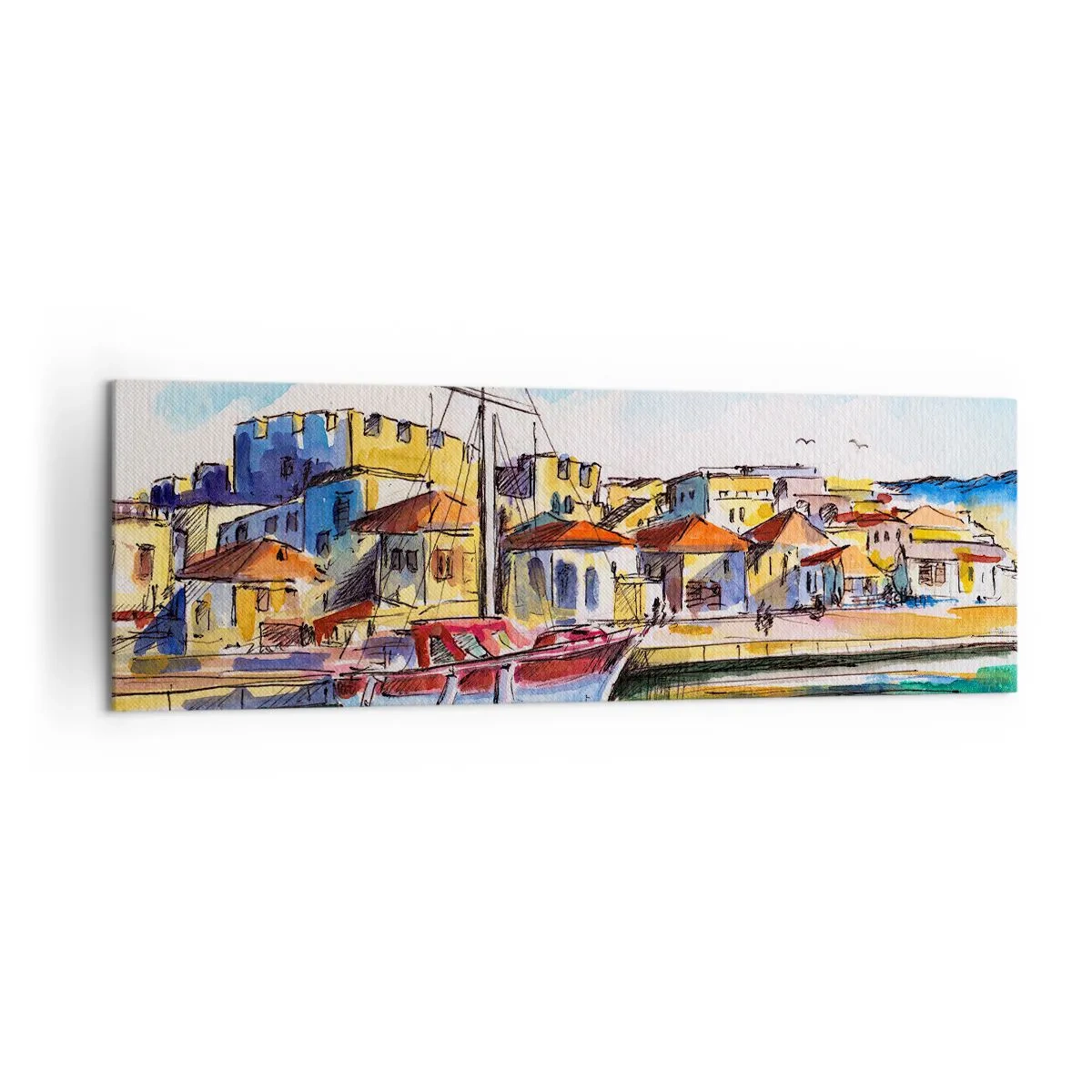 Obraz na plátne - Dúhové popoludnie - 160x50 cm