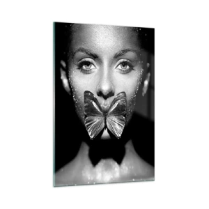 Obraz na skle - Motýlí bozk - 80x120 cm