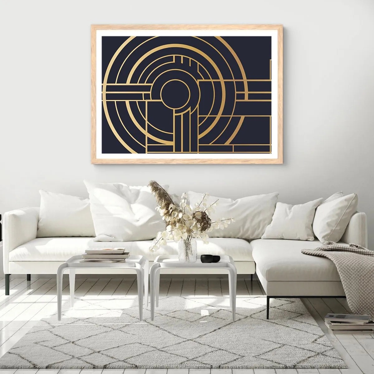 Plagát v ráme zo svetlého duba - Obraty udalosti - 40x30 cm