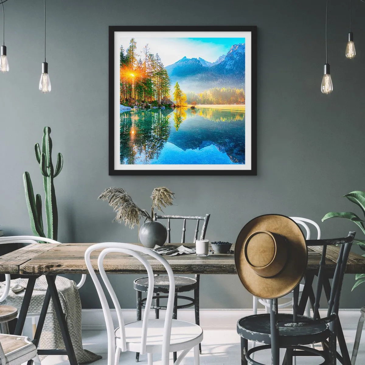 Plagát v čiernom ráme - Majestát a sladkosť - 60x60 cm