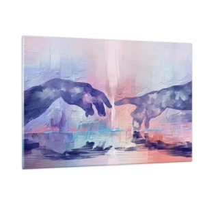 Obraz na skle - Božská iskra života - 120x80 cm