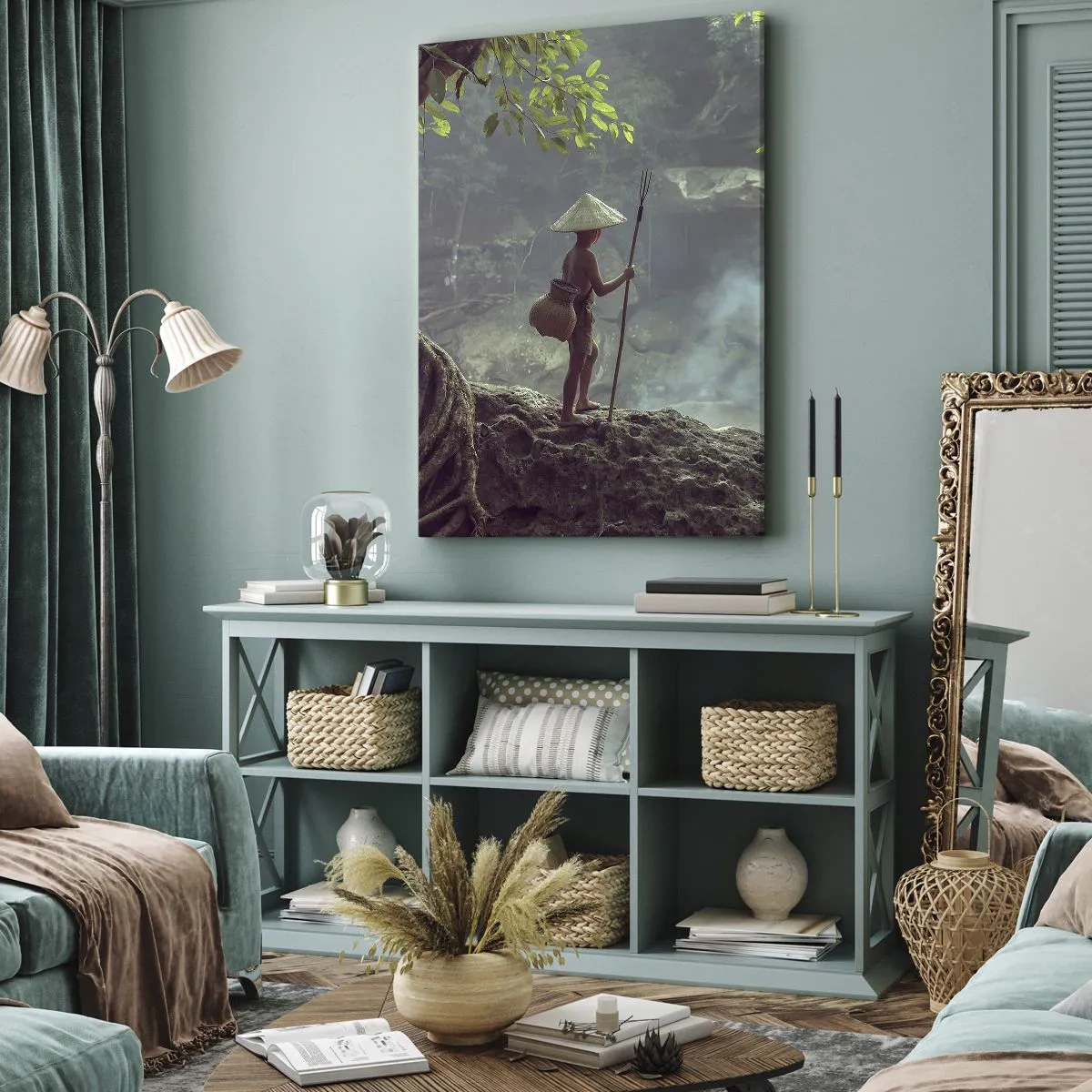 Obraz na plátne - Spriatelený s prírodou - 50x70 cm