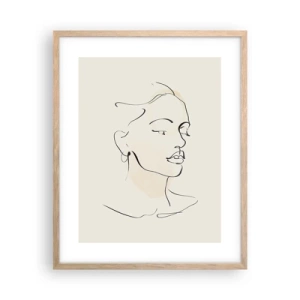 Plagát v ráme zo svetlého duba - Výrazným ťahom - 40x50 cm