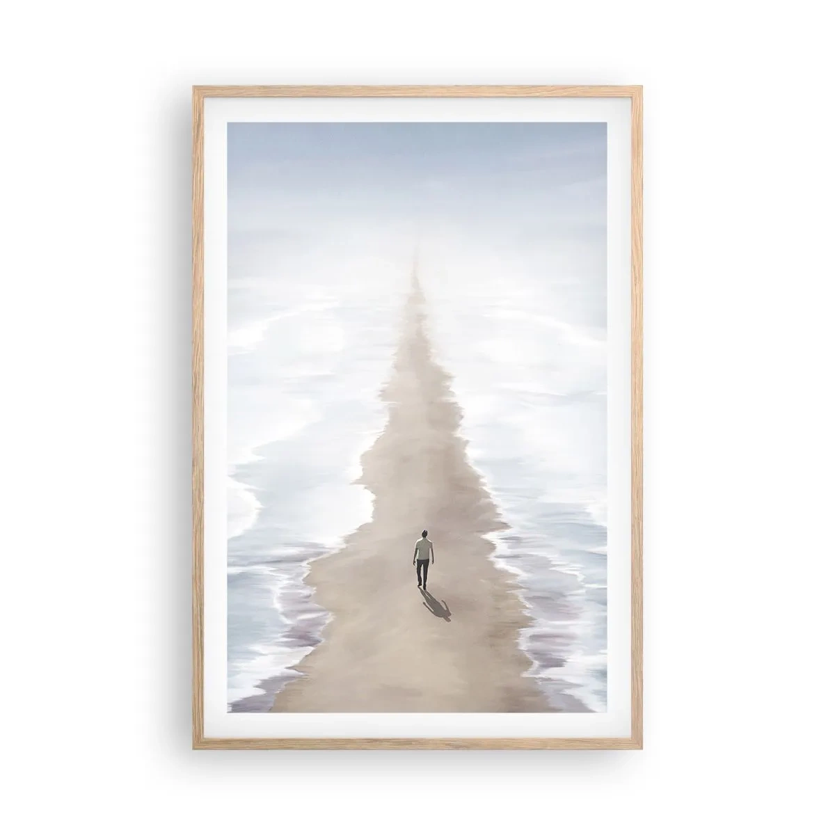 Plagát v ráme zo svetlého duba - Svetlá budúcnosť - 61x91 cm