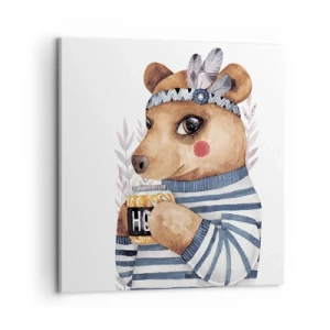 Obraz na plátne - Sladký medvedík - 60x60 cm