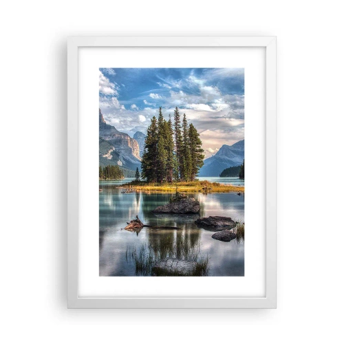 Plagát v bielom ráme - Pri veľkej a čistej vode… - 30x40 cm