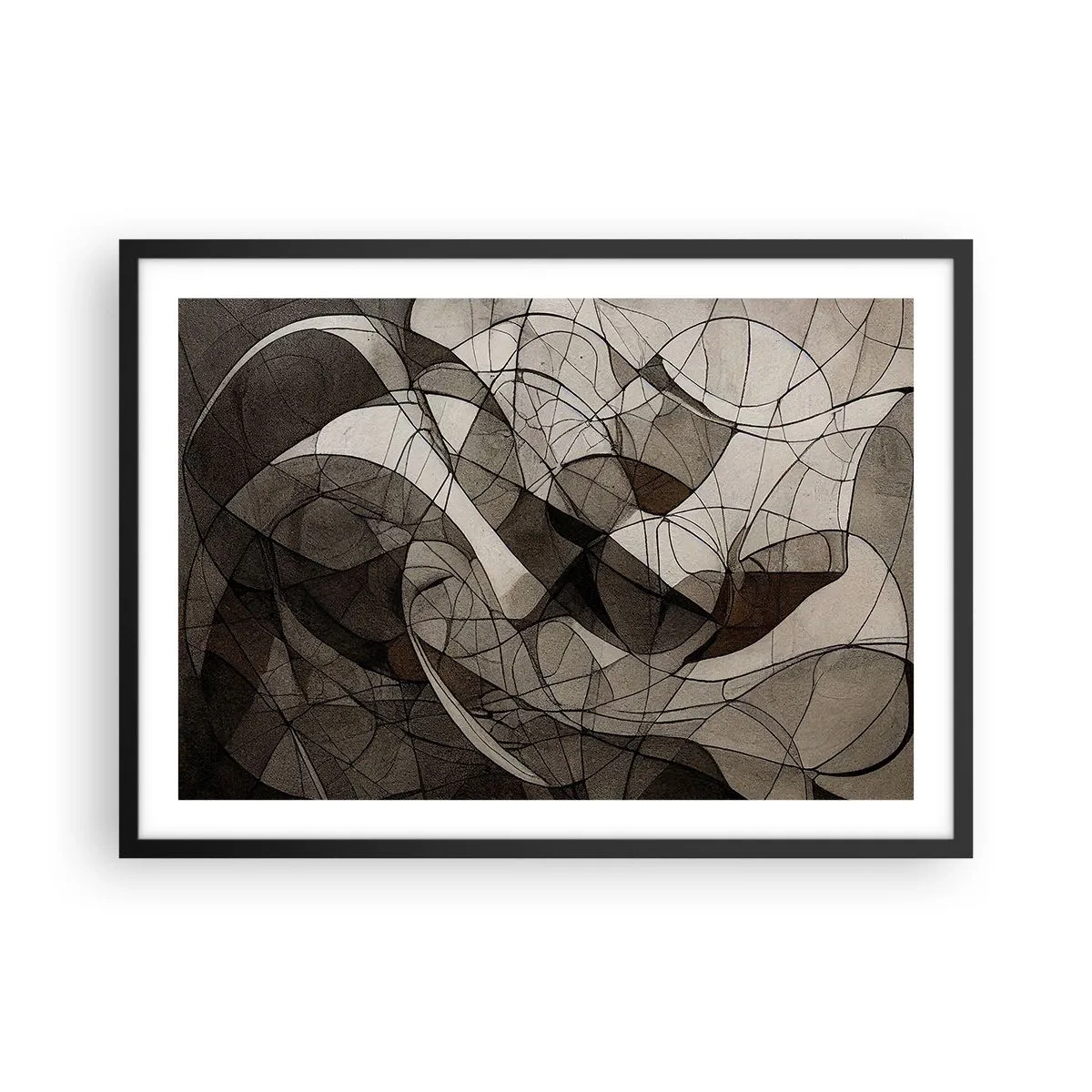 Plagát v čiernom ráme - Obeh farieb Zeme - 70x50 cm