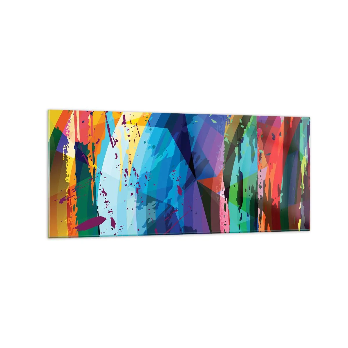 Obraz na skle - Farebné závraty - 120x50 cm