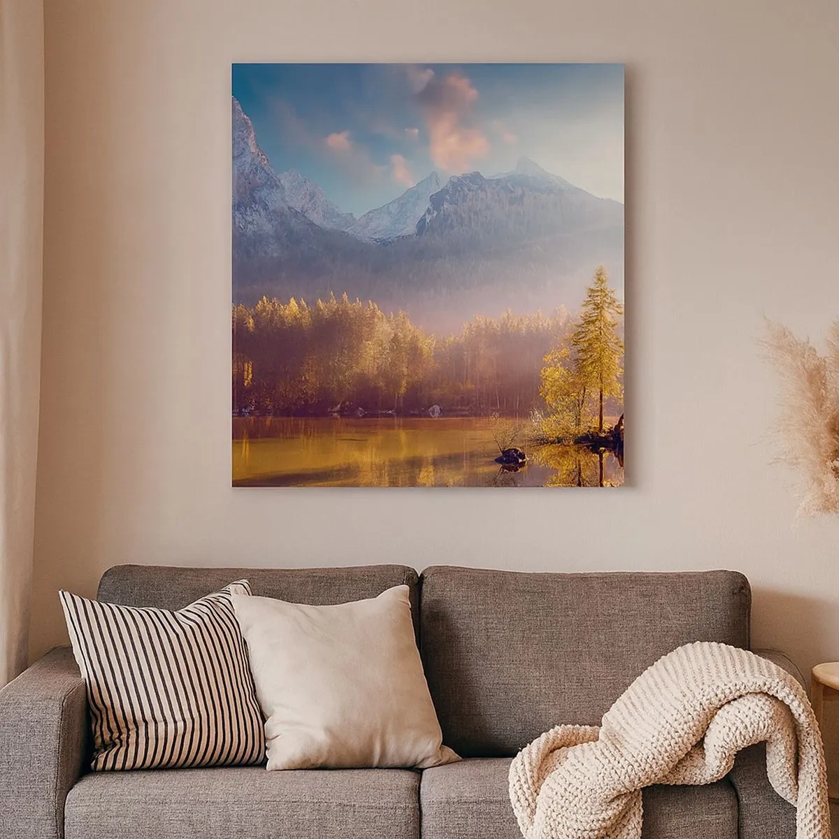 Obraz na plátne - V horách a údoliach - 30x30 cm