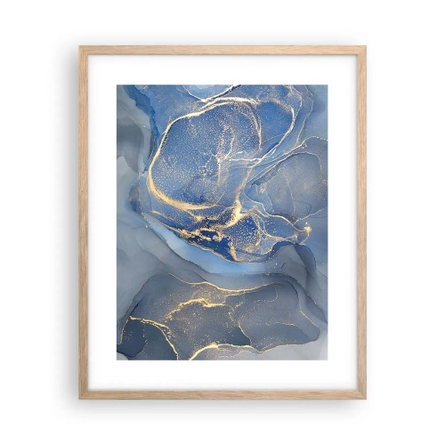 Plagát v ráme zo svetlého duba - Zlatý prach - 40x50 cm