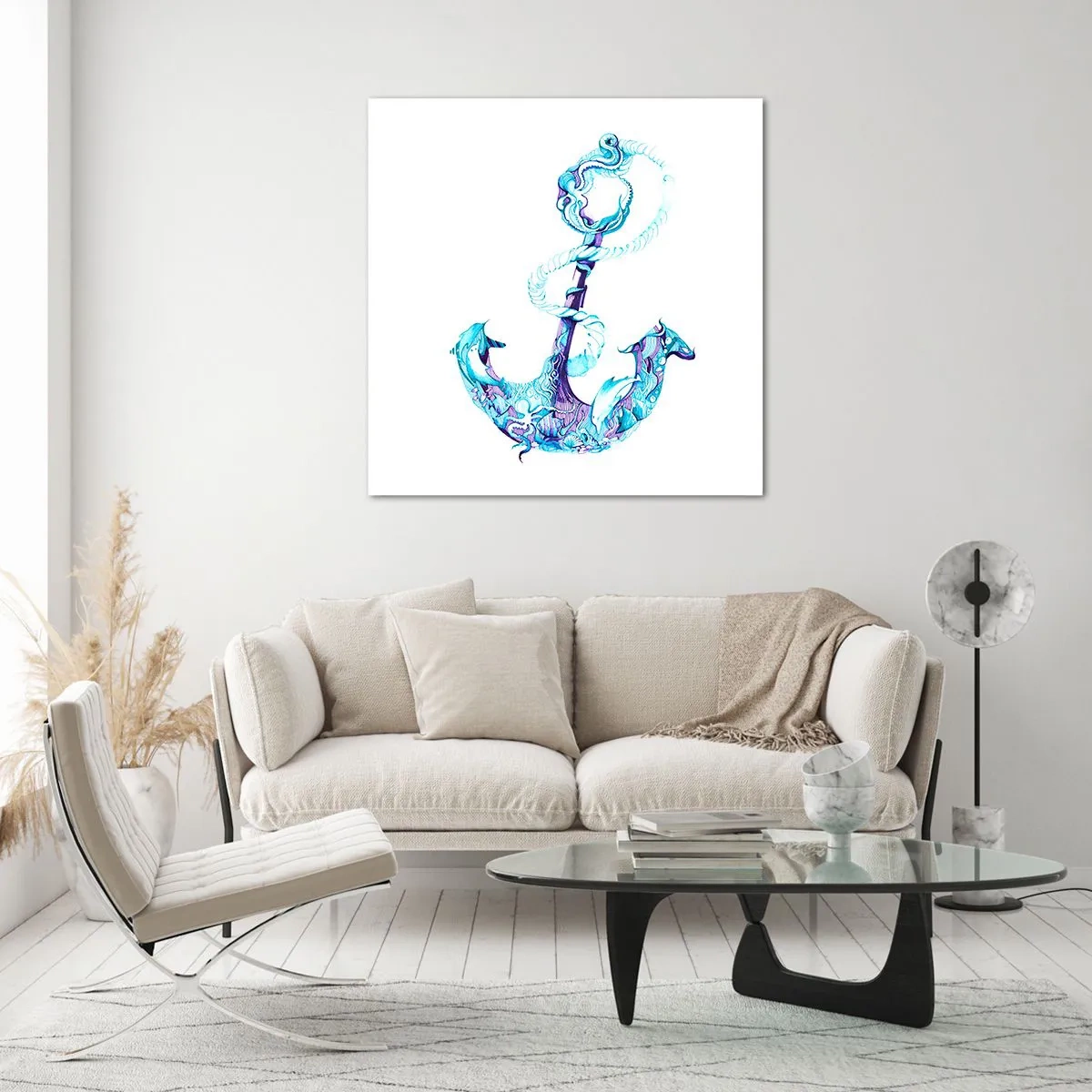 Obraz na skle - Dôverníčka tajomstiev mora - 30x30 cm