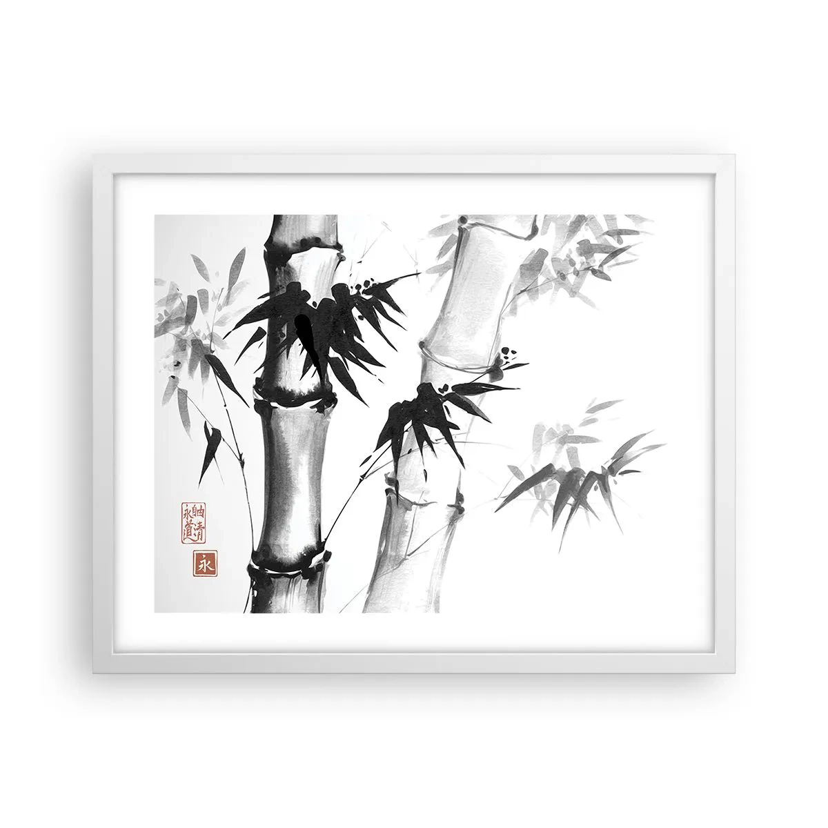 Plagát v bielom ráme - Blízky záber na orient - 50x40 cm