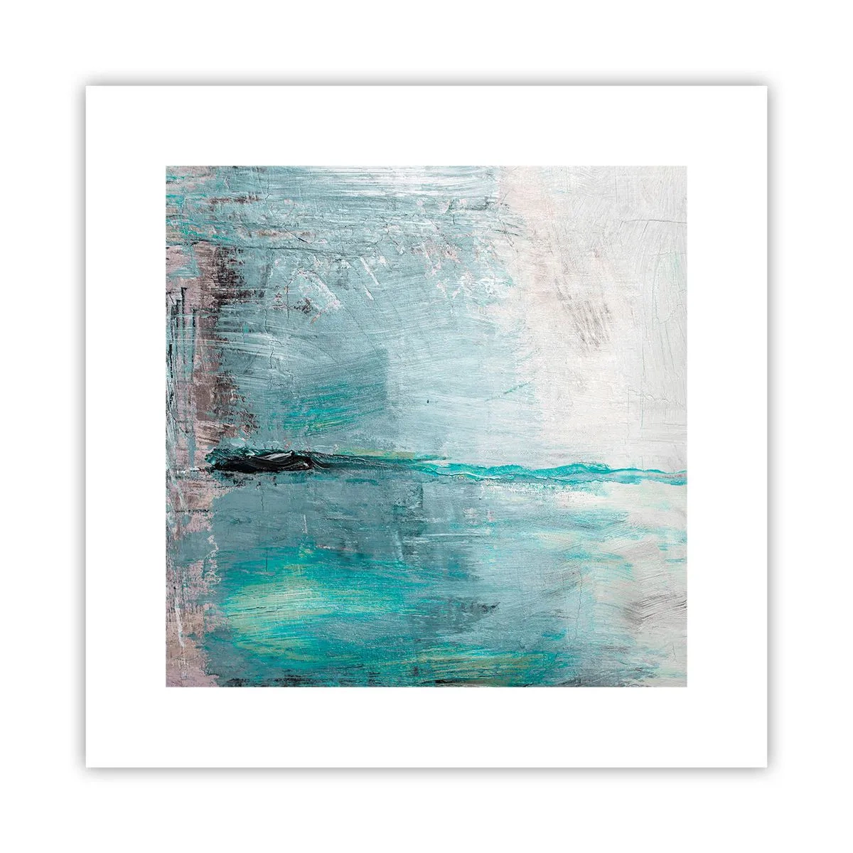 Plagát - Horizontálne v modrej - 30x30 cm