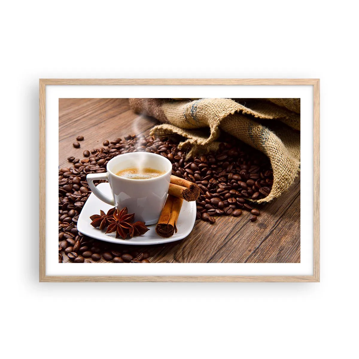 Plagát v ráme zo svetlého duba - Pikantná chuť a aróma - 70x50 cm