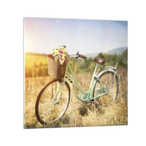 Obraz na skle - Chvíľu tu zostanem - 70x70 cm