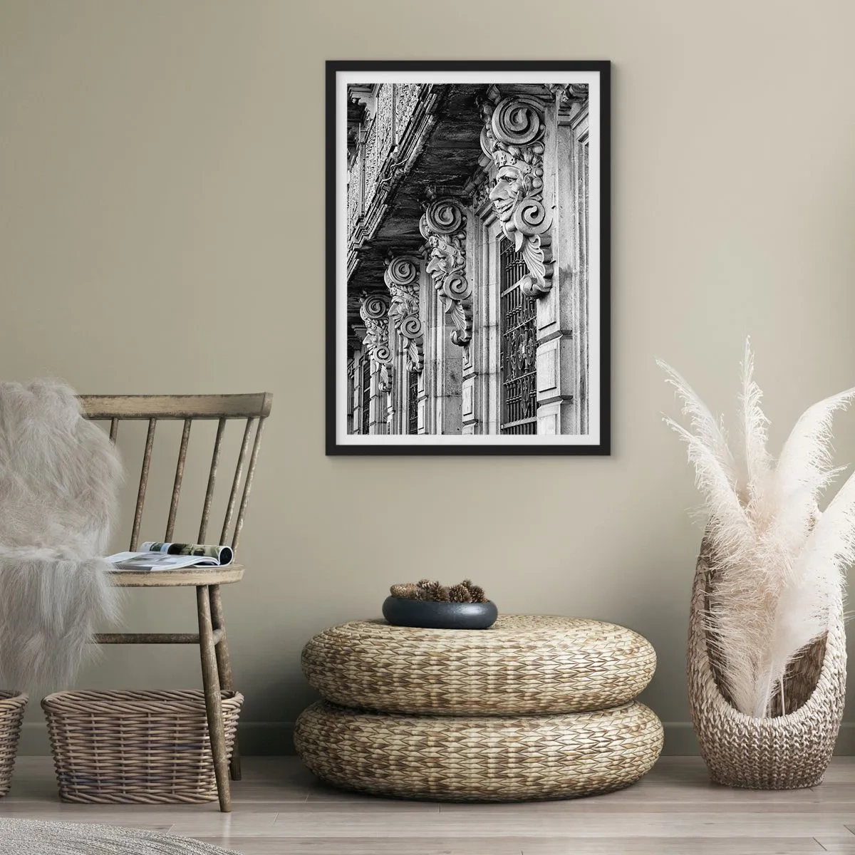 Plagát v čiernom ráme - Úžasná Barcelona - 50x70cm - Úžasná Barcelona - Moderná nástenná dekorácia do obývacej izby a spálne ARTTOR