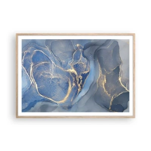 Plagát v ráme zo svetlého duba - Zlatý prach - 100x70 cm