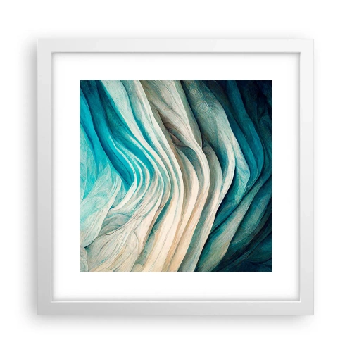 Plagát v bielom ráme - Modrá neukojiteľnosť - 30x30 cm