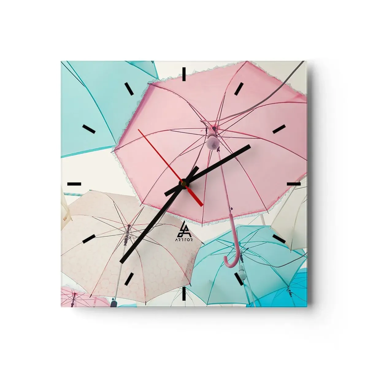 Nástenné hodiny - Občas slnko, občas dážď - 30x30 cm