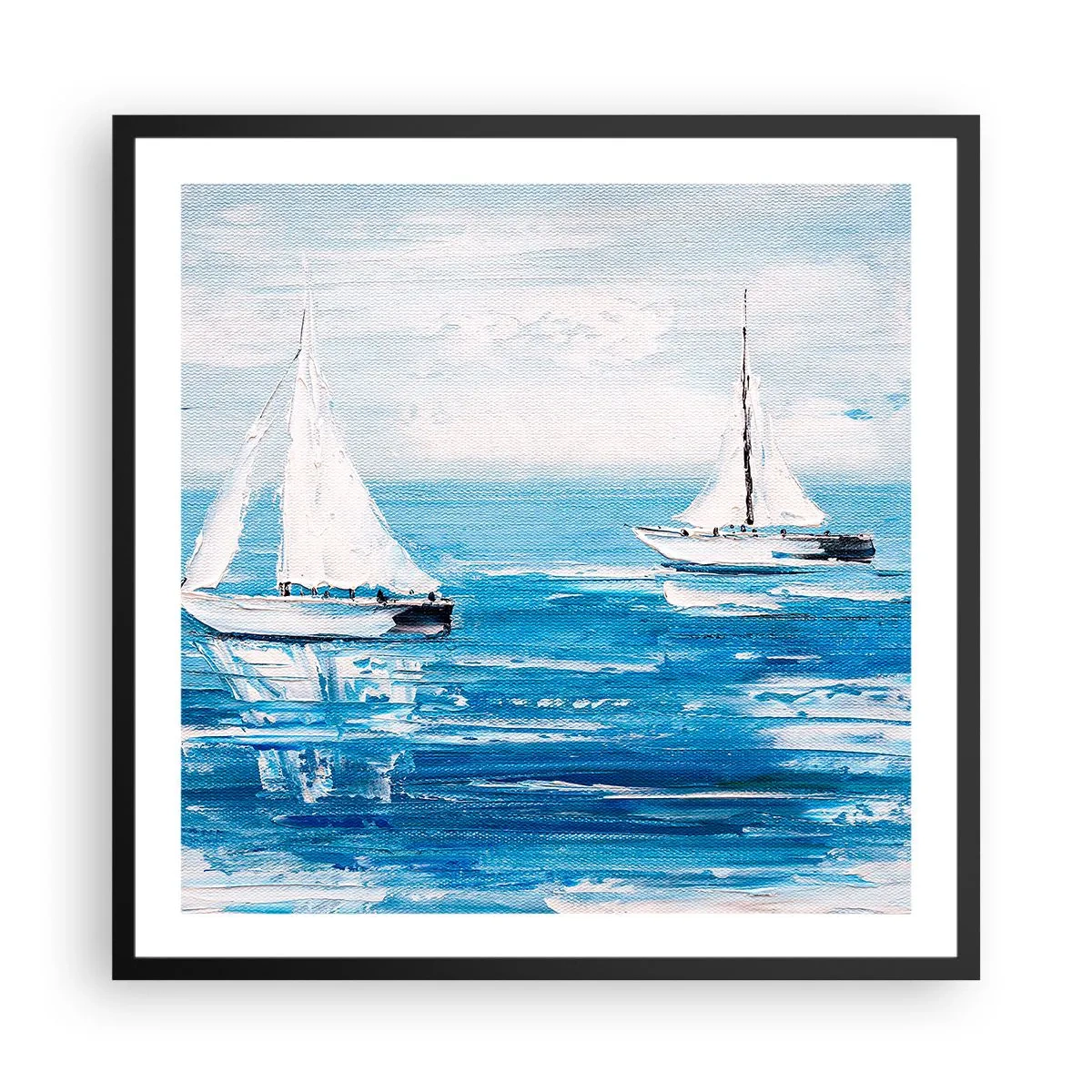 Plagát v čiernom ráme - S priateľom po boku - 60x60 cm