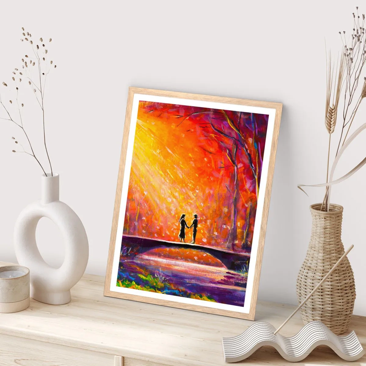 Plagát v ráme zo svetlého duba - Nebo ich tiež miluje - 50x70 cm