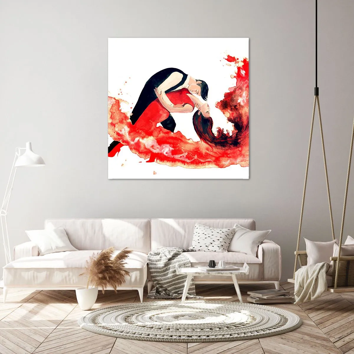 Obraz na plátne - Tango - zmyselná vlna - 70x70 cm