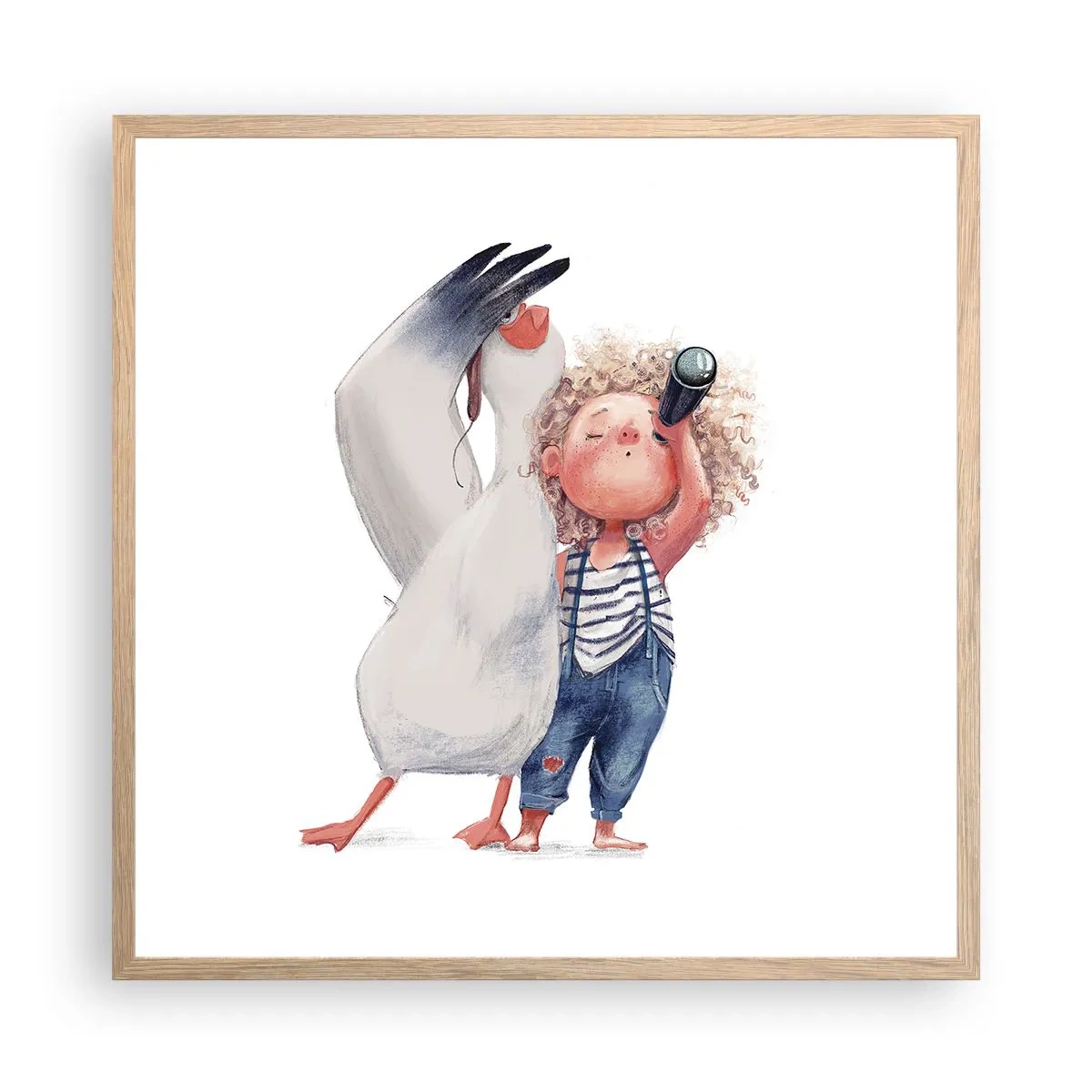 Plagát v ráme zo svetlého duba - Plán na skvelú cestu - 60x60 cm