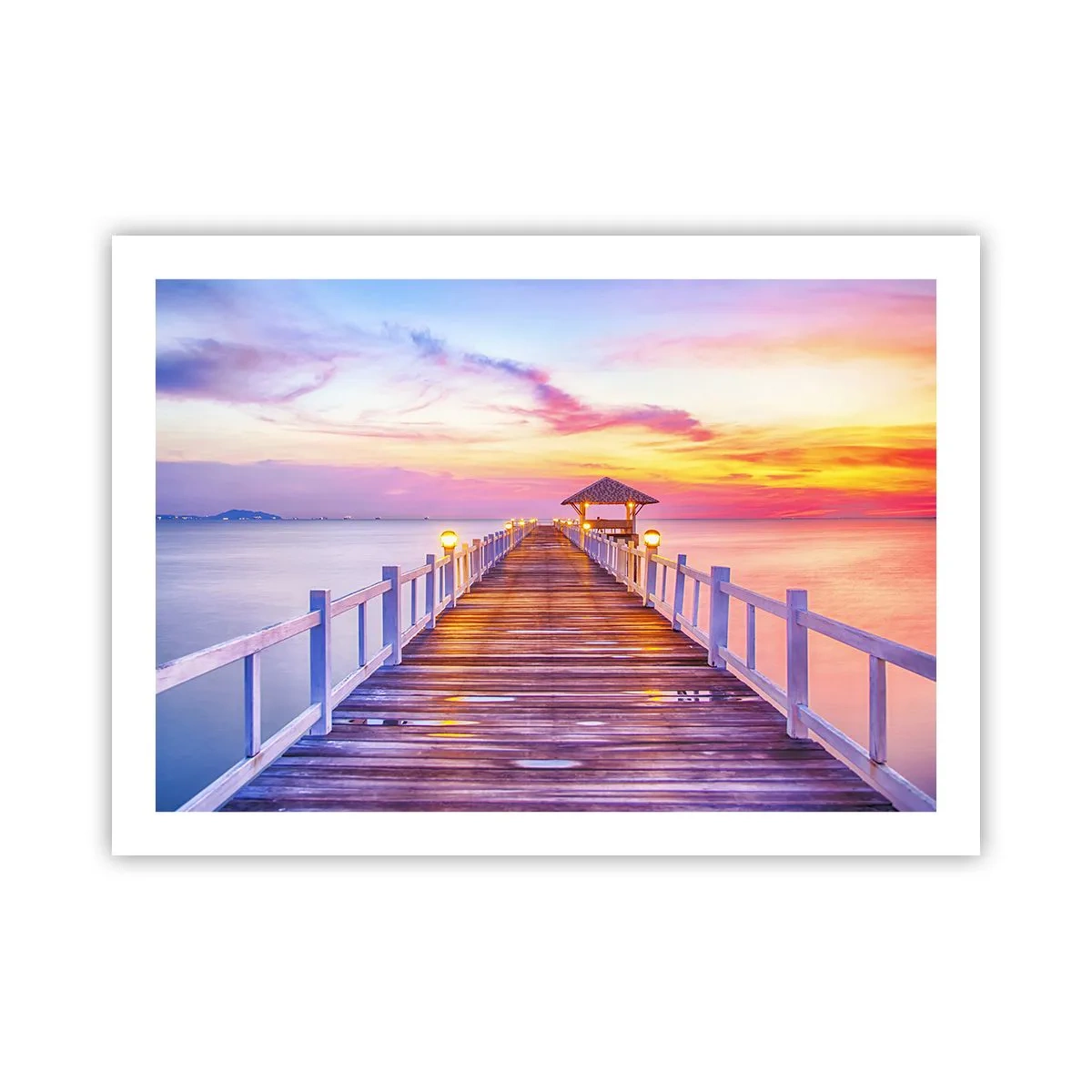 Plagát - Ľaliovo-zlaté ticho večera - 70x50 cm