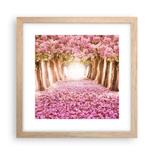 Plagát v ráme zo svetlého duba - Cesta do raja - 30x30 cm