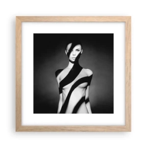 Plagát v ráme zo svetlého duba - V septembri aj v tieni - 30x30 cm