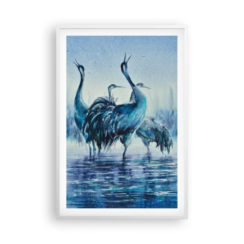 Plagát v bielom ráme - Ranné stretnutie - 61x91 cm
