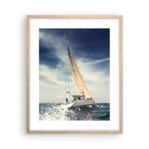 Plagát v ráme zo svetlého duba - Nás nedobehnú! - 40x50 cm