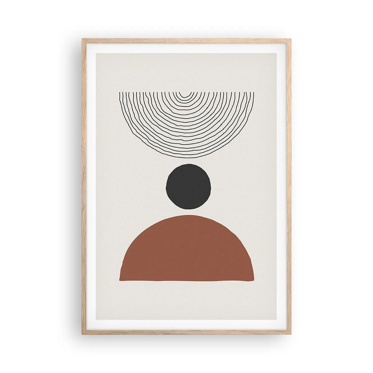 Plagát v ráme zo svetlého duba - V centre pozornosti - 70x100 cm