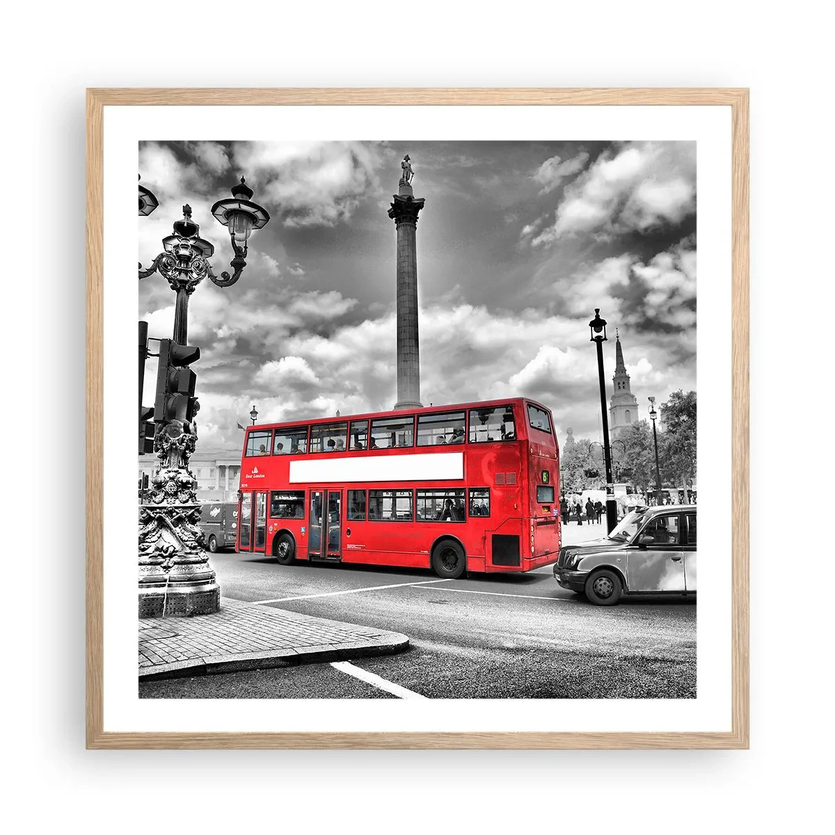 Plagát v ráme zo svetlého duba - Skutočný krvný obeh mesta - 60x60 cm