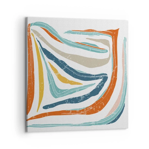 Obraz na plátne - Priateľsky usmievavá abstrakcia - 50x50 cm