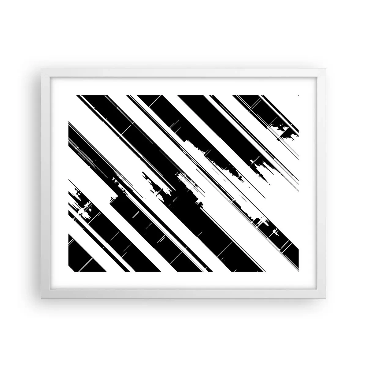 Plagát v bielom ráme - Intenzívna a dynamická kompozícia - 50x40 cm