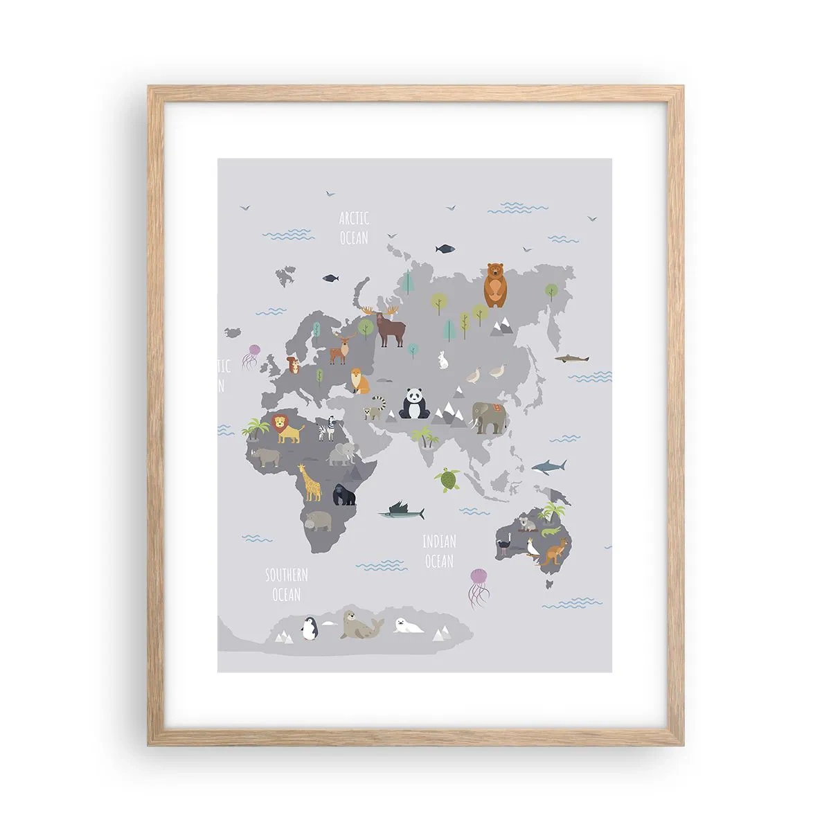 Plagát v ráme zo svetlého duba - Povedz mi, odkiaľ si... - 40x50 cm