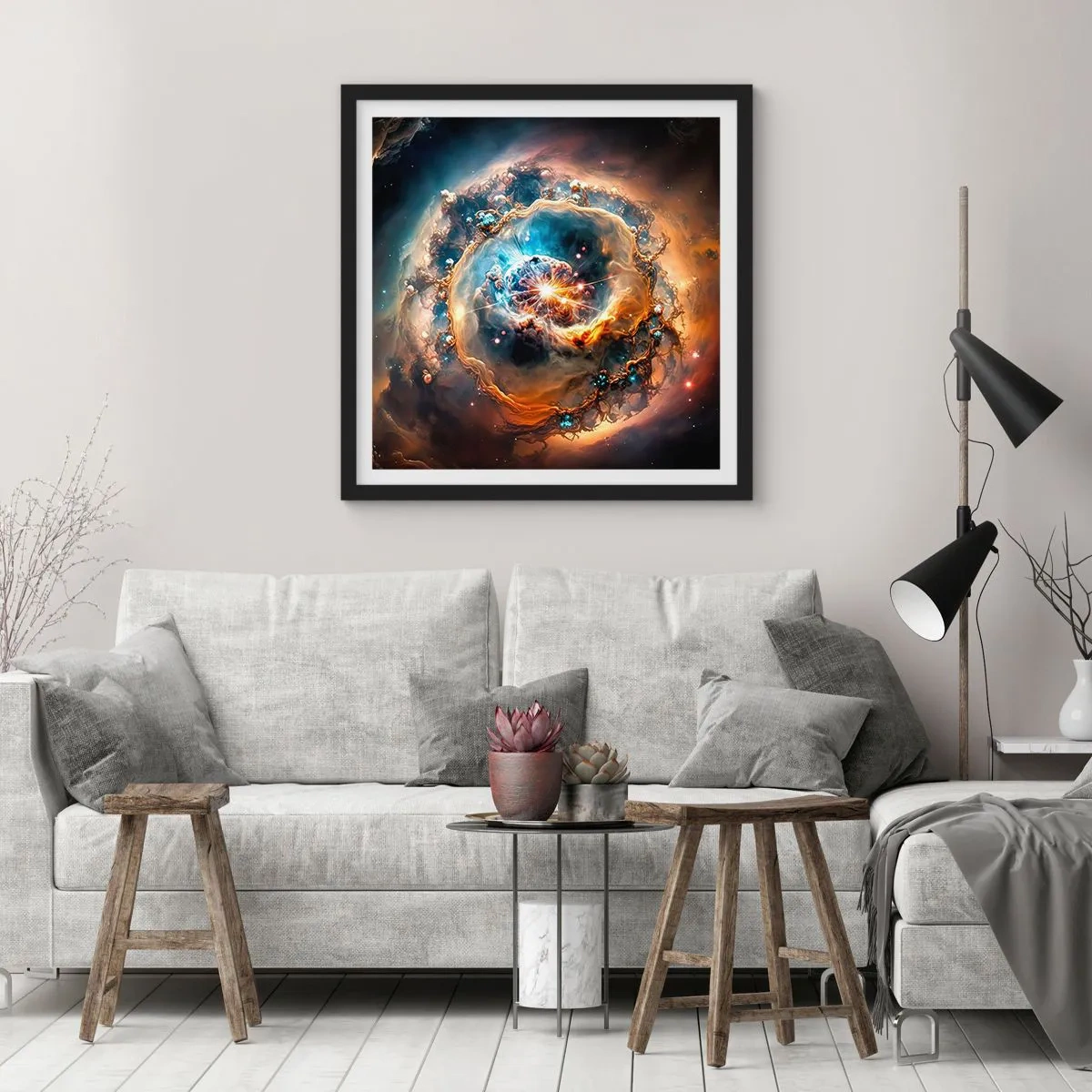 Plagát v čiernom ráme - Začiatok - 60x60 cm