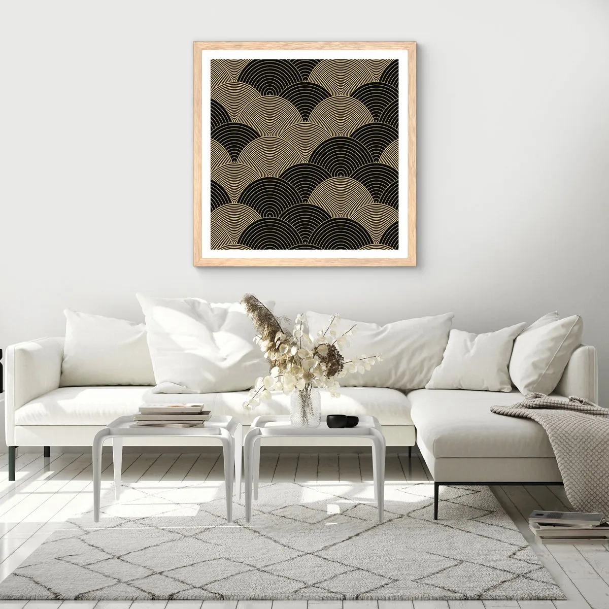 Plagát v ráme zo svetlého duba - Jednota v mnohosti - 60x60 cm