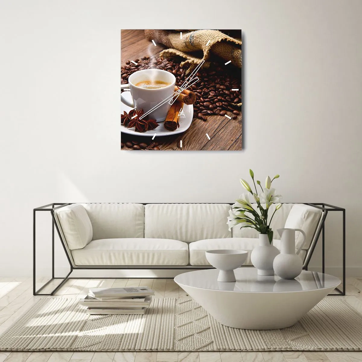 Nástenné hodiny - Pikantná chuť a aróma - 40x40 cm